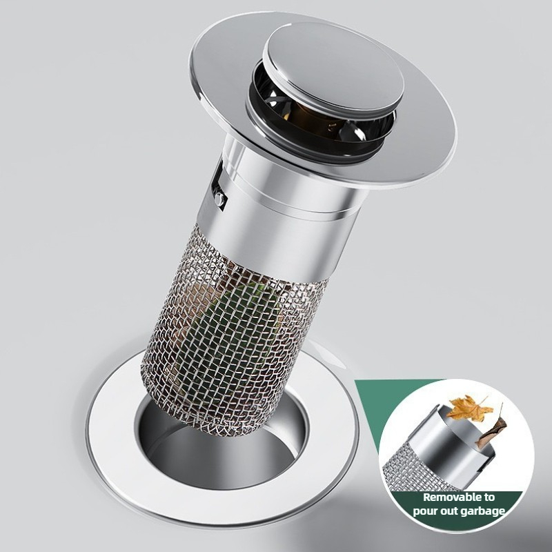Drain Pipe Clip - Waschbeckenablauffilter aus Edelstahl – verstopfungssicherer Haarstopper