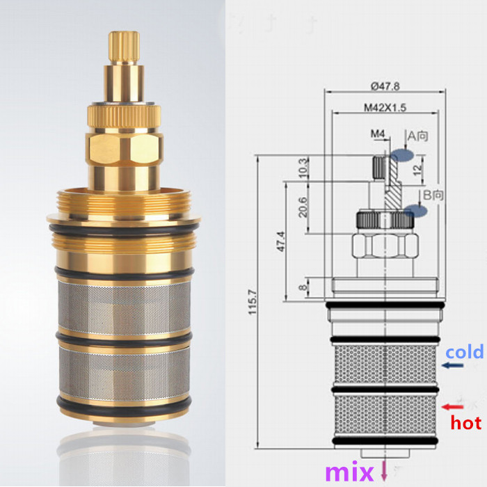Messing Bad Dusche Thermostat  – Shower Valve Cartridge Bewertung und Preis